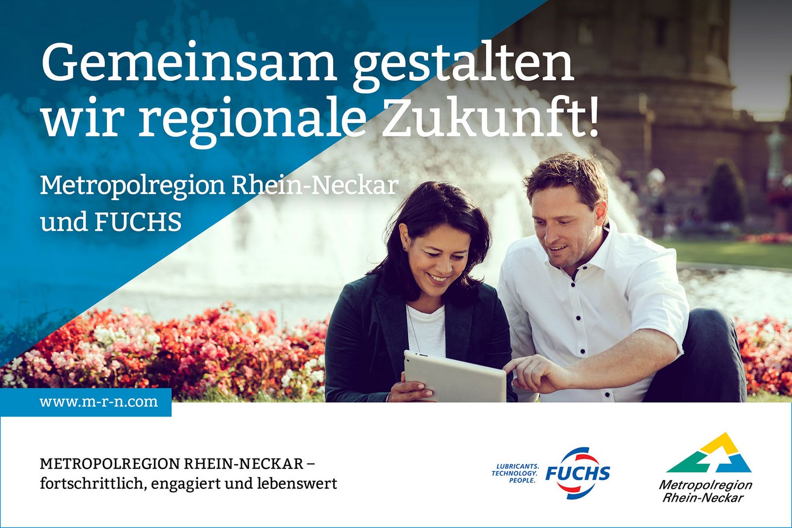 FUCHS and MRN: Together we are shaping the regional future Digtial banner of the FUCHS and MRN campaign