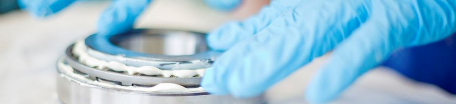 Lubricated roller bearings